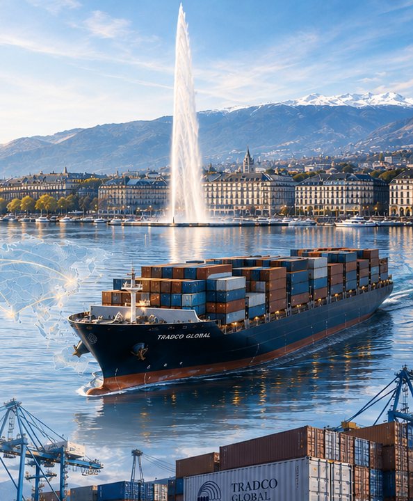 Geneva waterfront, home to Tradco Global Group's trade finance desk