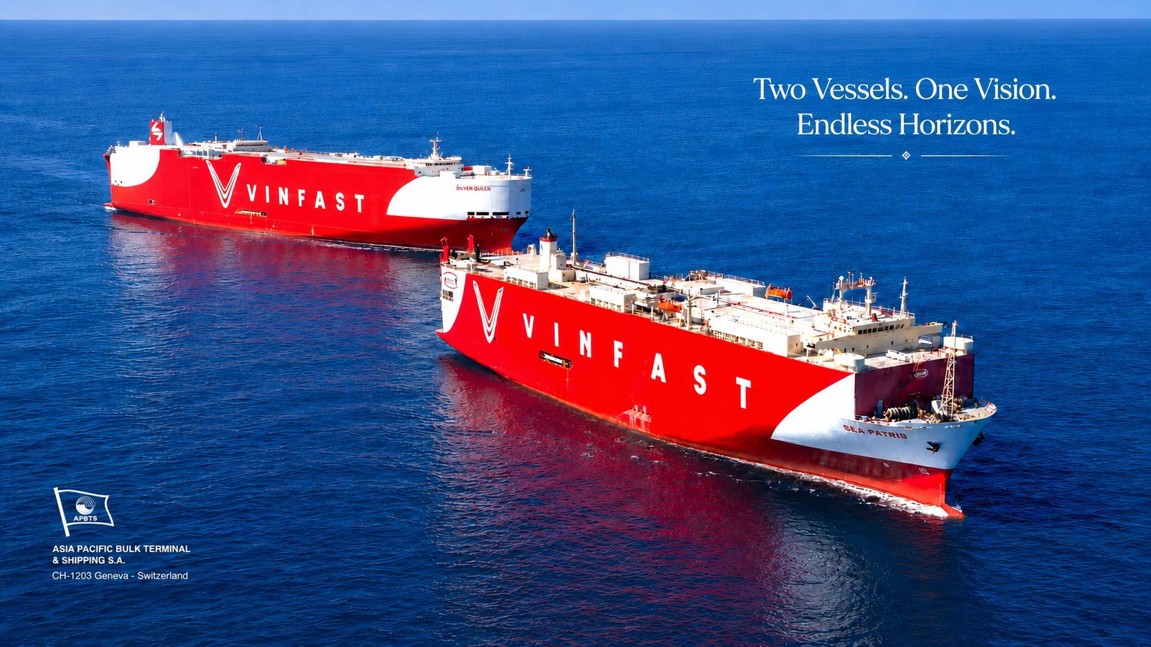Two APBTS-chartered vessels at sea